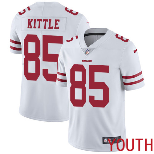 San Francisco 49ers Limited White Youth George Kittle Road NFL Jersey #85 Vapor Untouchable
